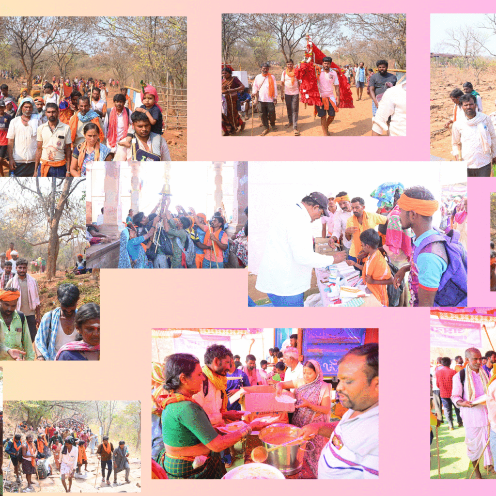 శ్రీశైలానికి భక్త బృందాలు